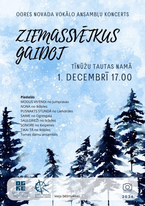 Ogres novada vokālo ansambļu koncerts "Ziemassvētkus gaidot"