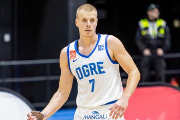 Attēls rakstam: “Ogres” uzvaru sērija pārtrūkst pēc Mežuļa trejača pēdējā “Ventspils” uzbrukumā