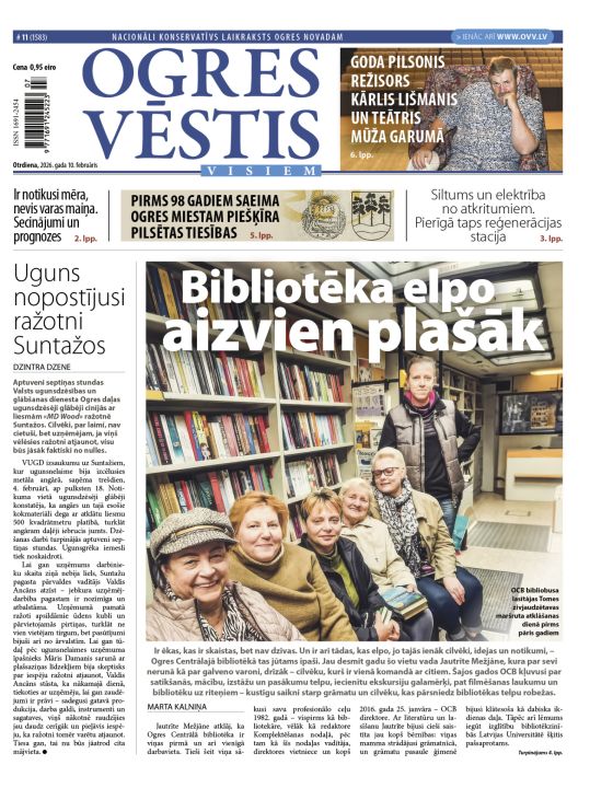 Laikraksta «Ogres Vēstis Visiem» 10. februāra numurā