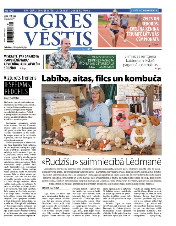 Laikraksta "Ogres Vēstis Visiem" 31. jūlija numurā