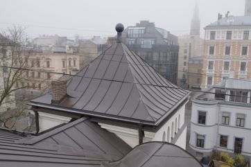Attēls rakstam: Pabeigta baznīcas jumta atjaunošana adventistu ēkai Rīgā