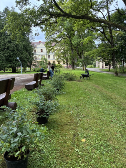 FOTO: Vēsturiskais Taurupes muižas parks piedzīvo pārmaiņas – kas tajā top?
