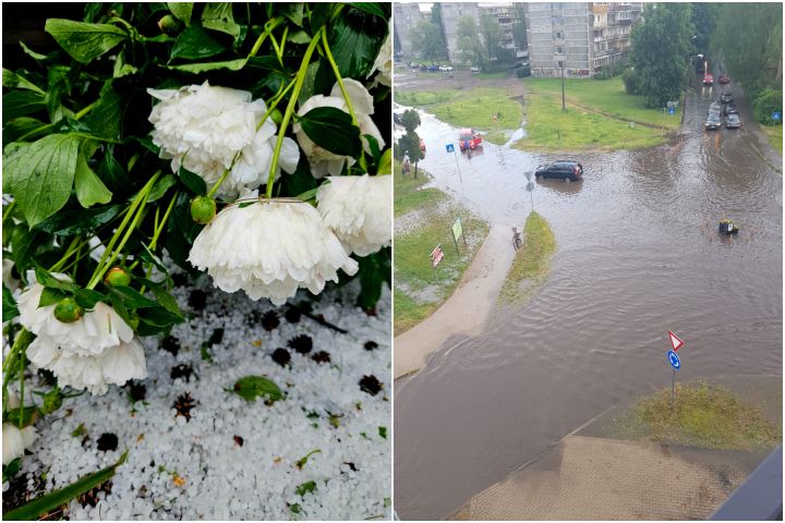 Daudzviet krusa nodarījusi postījumus piemājas dārziem, piedzīvots arī spēcīgs negaiss