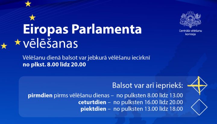 Sākas iepriekšējā balsošana Eiroparlamenta vēlēšanās