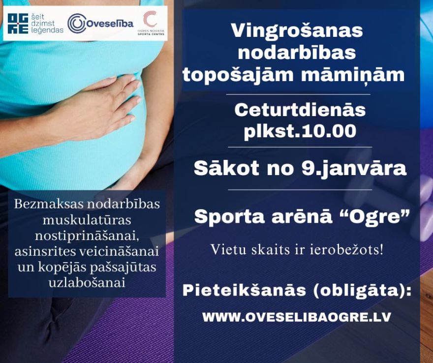 Topošo māmiņu bezmaksas vingrošanas nodarbības
