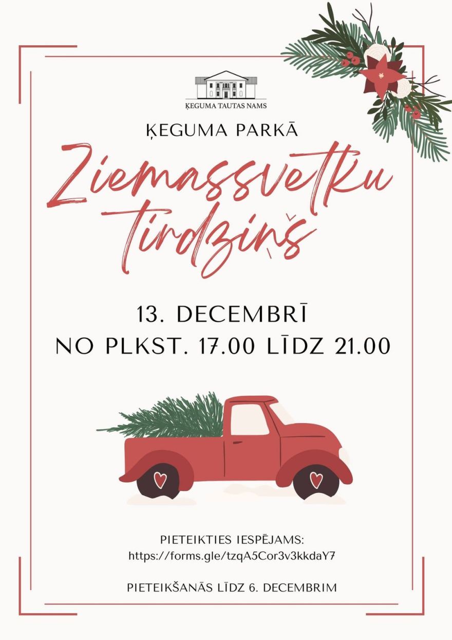 Atvērta pieteikšanās uz Ķeguma Ziemassvētku vakara tirdziņu