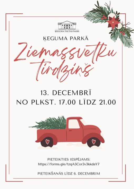 Atvērta pieteikšanās uz Ķeguma Ziemassvētku vakara tirdziņu
