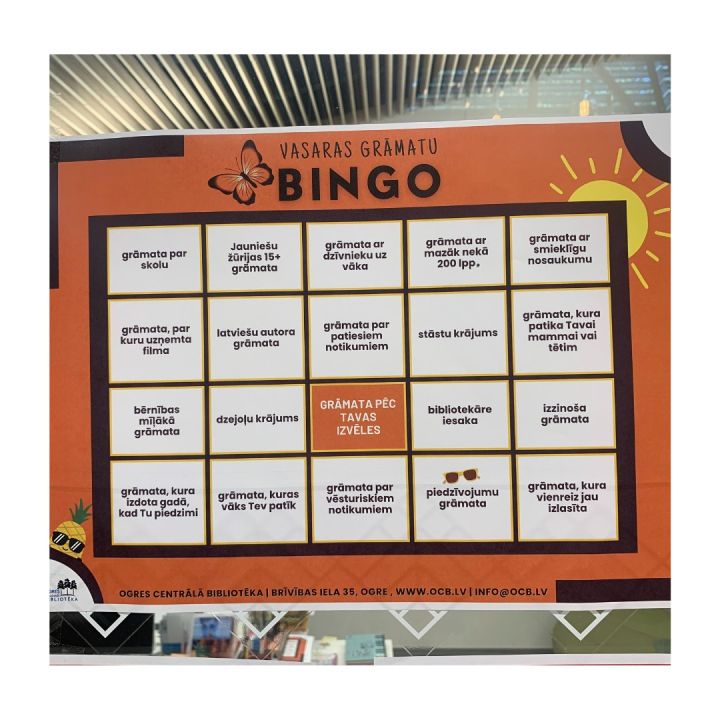 Noslēdzies "Vasaras grāmatu Bingo" Ogres Centrālajā bibliotēkā