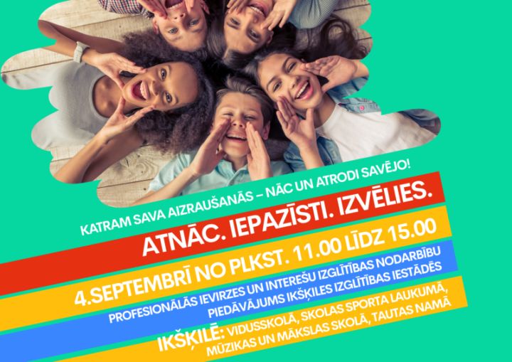 Iespēja iepazīties ar profesionālās ievirzes un interešu izglītības piedāvājumu jaunajam mācību gadam Ikšķilē