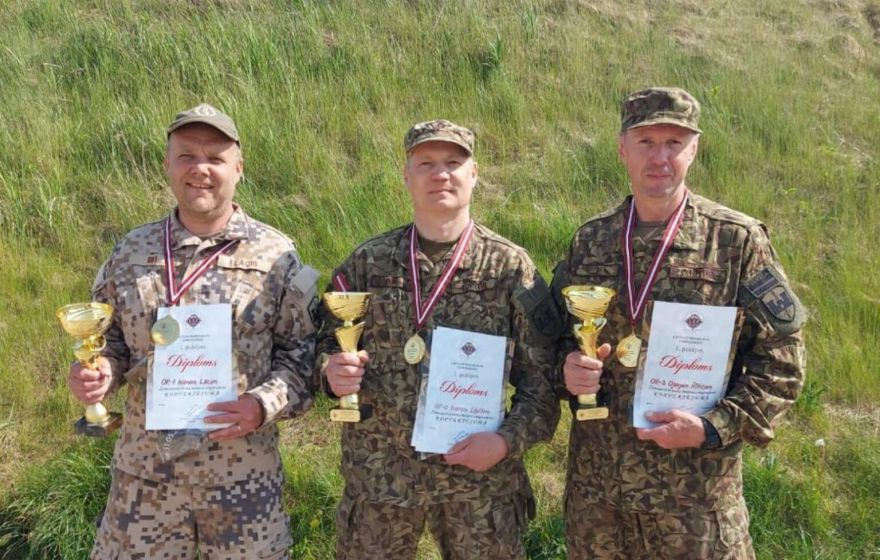 Ogres zemesargi triumfē šaušanas sacensībās