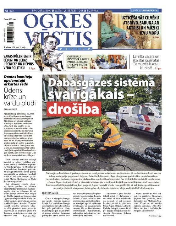 Laikraksta «Ogres Vēstis Visiem» 19. maija numurā