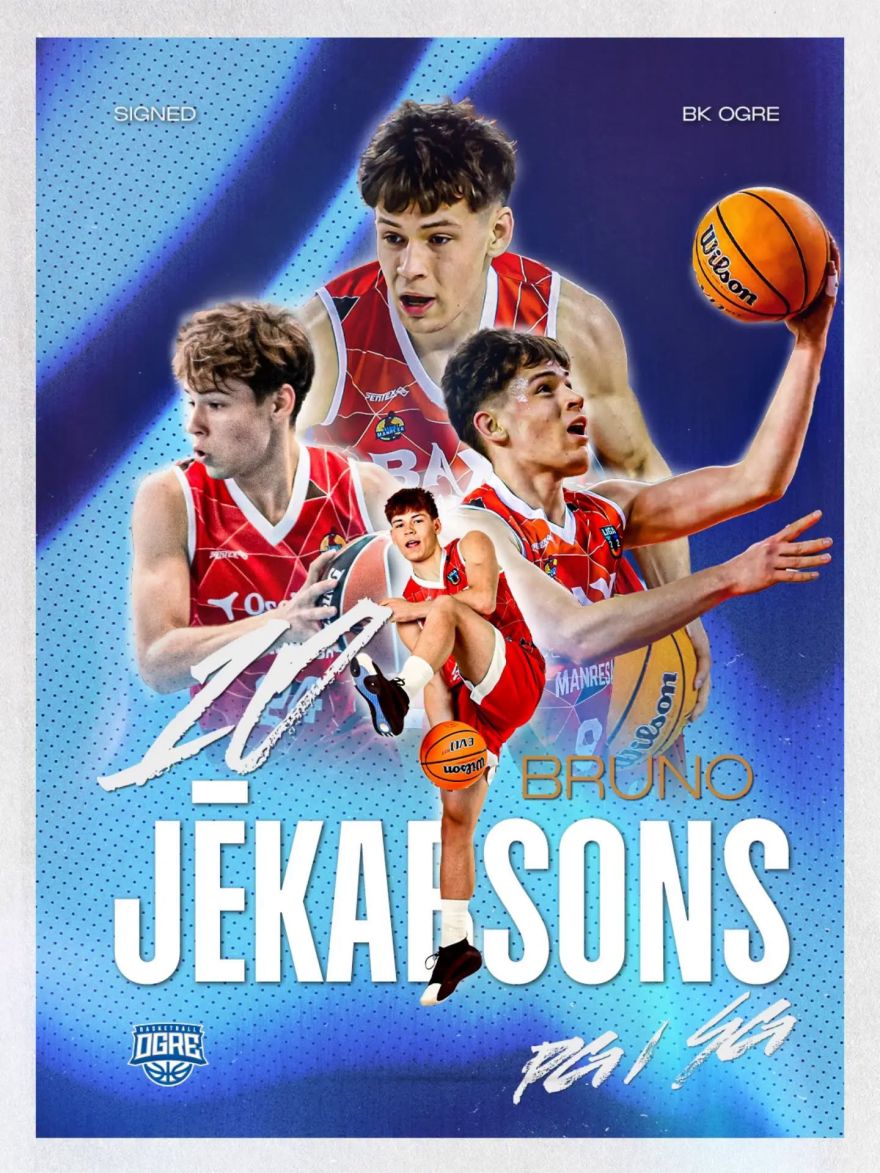 Basketbolists Bruno Jēkabsons atgriežas Ogrē un pievienojas komandai