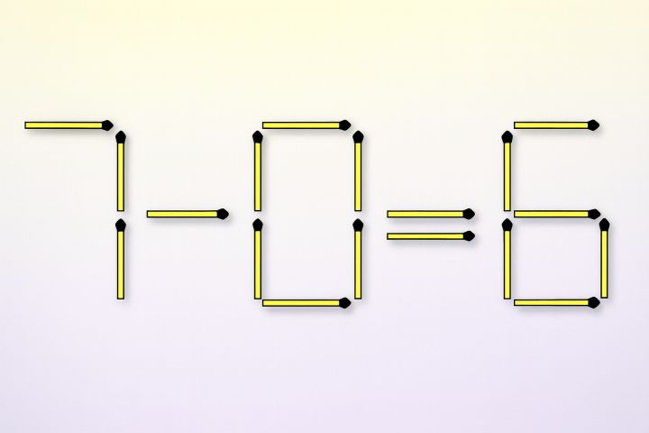 Ātrais IQ tests: pārvieto divus sērkociņus, lai vienādojums būtu pareizs