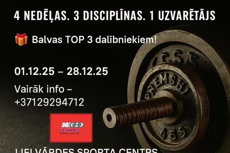 Attēls rakstam: Spēka trīscīņa - izaicinājums mēneša garumā