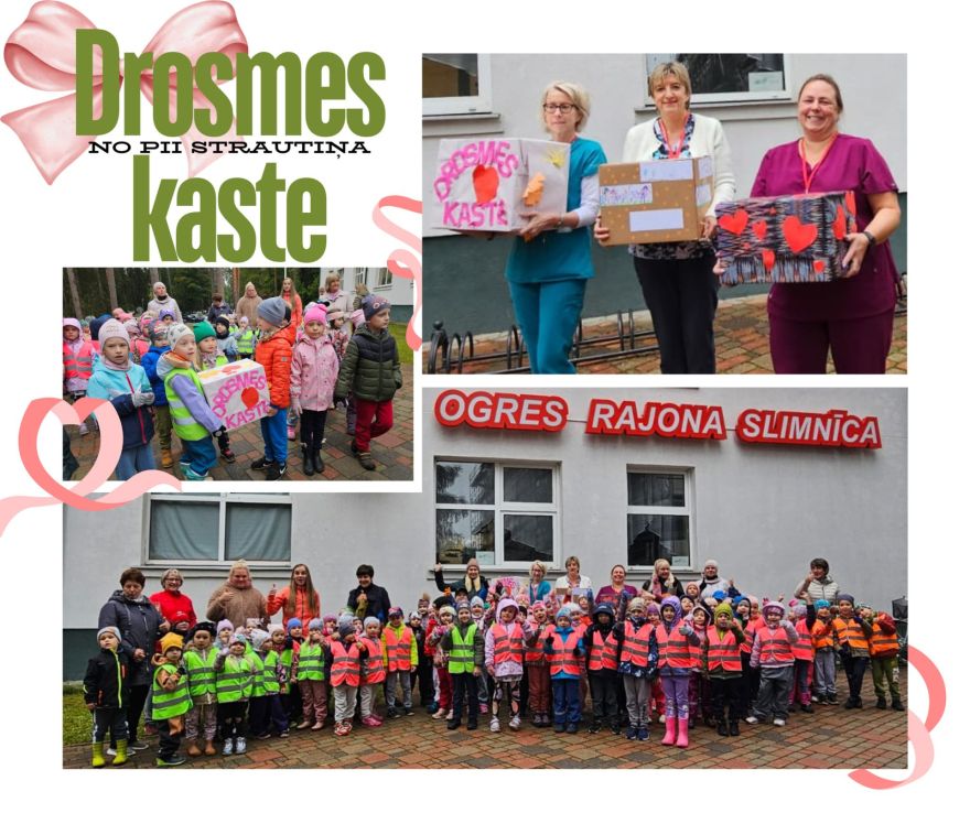 Ogres rajona slimnīcai bērnudārzs sagatavo "Drosmes kasti"