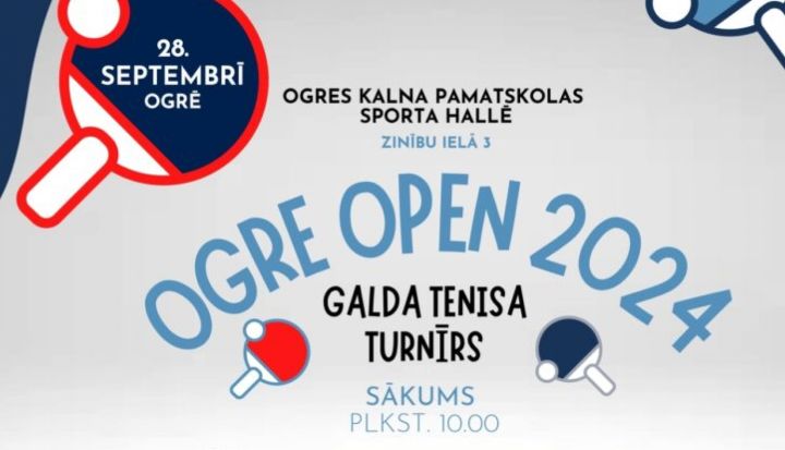 Galda tenisa turnīrs “OGRE OPEN 2024”