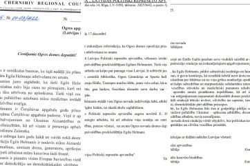 Attēls rakstam: Biedrības, apvienība un Černihivas reģionālās padomes priekšsēdētājas vēstulēs pauž atbalstu Egilam Helmanim