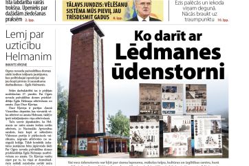 Attēls rakstam: Laikraksta «Ogres Vēstis Visiem» 19. decembra numurā