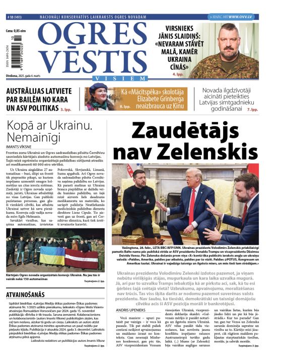 Laikraksta «Ogres Vēstis Visiem» 4. marta numurā