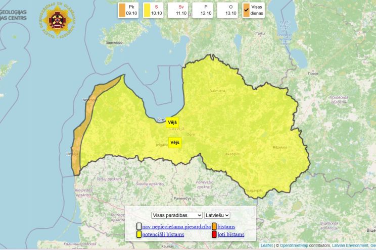 Attēls rakstam:  Stiprā vēja sekas pieņemas spēkā – Rīgā jau ap 1300 klientu traucēta elektroapgāde (aktualizēts plkst. 21.30)