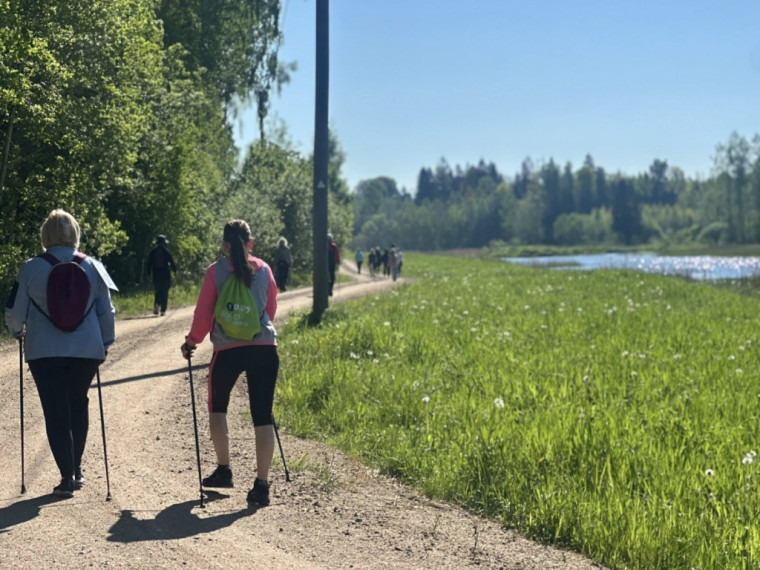 FOTO: Lauberē nūjotāji iepazīst Ogres novadu