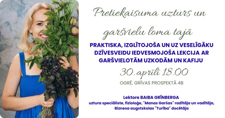 "Manas Garšas" piedāvā lekciju "Pretiekaisuma uzturs un garšvielu loma tajā"