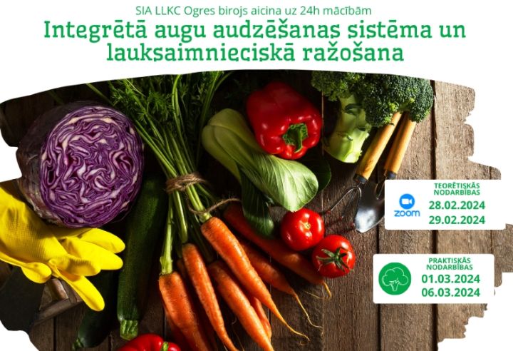 Mācības "Integrētā augu audzēšanas sistēma un lauksaimnieciskā ražošana"