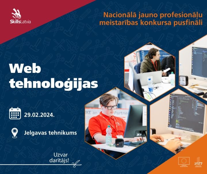 Ogrēnietis starp SkillsLatvia 2024 finālistiem web tehnoloģijās un datortīklu administrēšanā