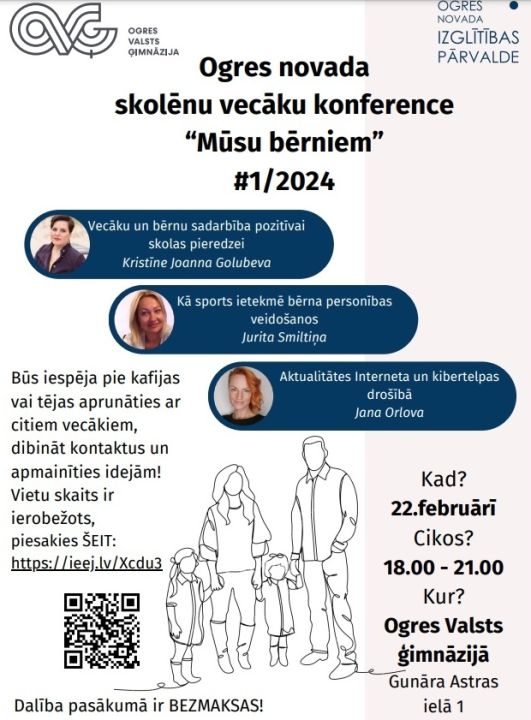 Ogres novada skolēnu vecāku konference "Mūsu bērniem"