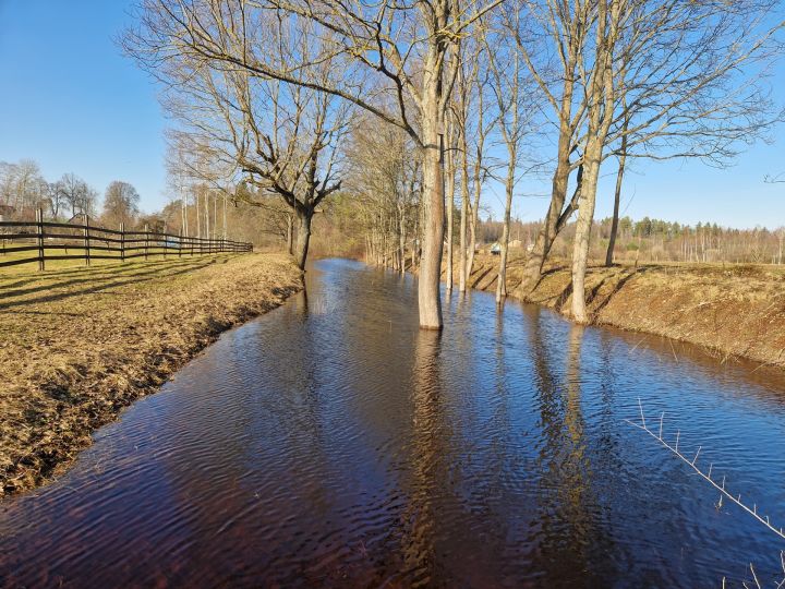 Ūdens līmenis daļā Daugavas vēl nav pazeminājies (FOTO)