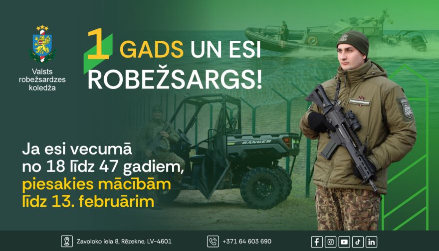 Stājušies spēkā jauni nosacījumi dienestam Valsts robežsardzē