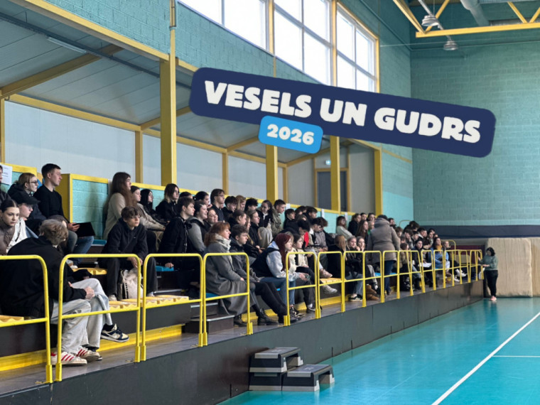 FOTO: Ogres novada jaunieši tikās uz aktīvu pasākumu “Vesels un gudrs 2026” Lielvārdē 