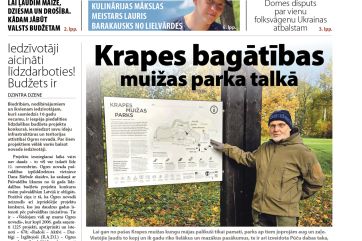Attēls rakstam: Laikraksta «Ogres Vēstis Visiem» 21. oktobra numurā
