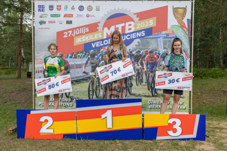 “Ikšķiles MTB velobraucienā” spraigā finišā uzvar Kļaviņš, sievietēm atkal pirmā Jaunslaviete-Kipure