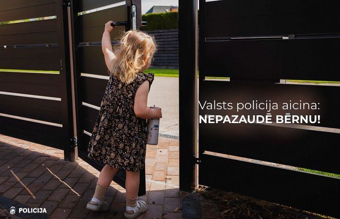 Operatīvie dienesti atgādina: pieaugušo atbildība ir rūpēties par bērnu drošību vasarā