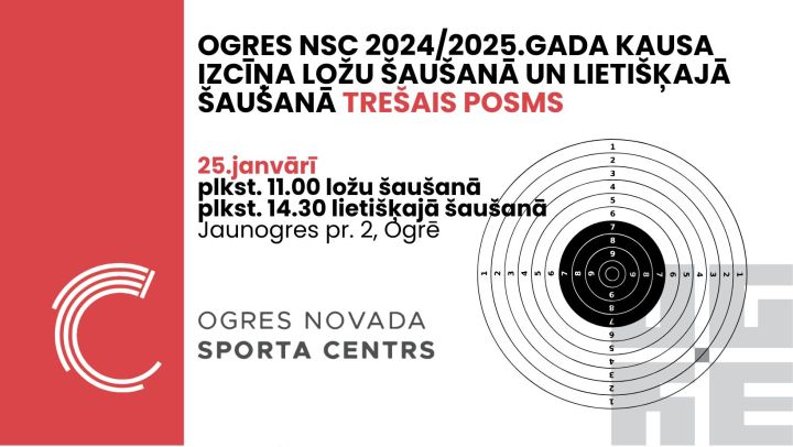 Ogres novada sporta centra kausa izcīņa lietišķajā šaušanā un ložu šaušanā