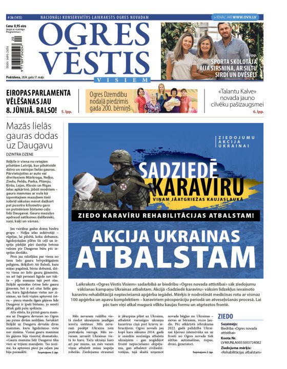 Laikraksta "Ogres Vēstis Visiem" 17. maija numurā